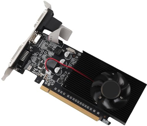 Tarjeta Gráfica de Juego GDDR3, Tarjeta Gráfica de Computadora de 1GB 64bit 589MHz 1000MHz 2560x1600, Interfaz VGA DVI HDMI, para Uso de Oficina de Video HD