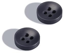 ZoTuoART 50 Stück runde 4-Loch-Kunstharzknöpfe für Hemden, Blusen, Kleider – bunte Ersatzknöpfe, Kleidungszubehör, Nähknöpfe, 11 mm, Dunkelblau (50 Stück)