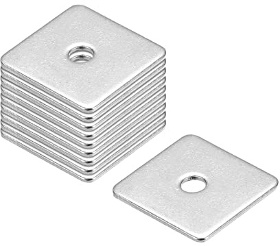 sourcing map Rondelle quadrate, 50 pezzi M3 x 16 x 16 x 1 mm in acciaio inox 304 rondelle piatte, distanziatori per fissaggio hardware