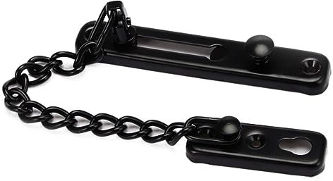 TüRkette Türkettenschloss Edelstahl Sicherheitskettenschutz Feder Anti-Diebstahl-Presse Heavy Duty poliert Riegel Schraubenschutz Zubehör TüR Kettenschloss(Color:J)