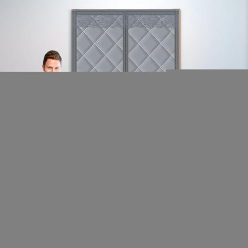 Magnet Thermovorhang 70 x 205 cm Oxford Tuch mit Polyester Baumwolle, Volle Größe Thermovorhang Gegen Kälte, Hitze Türvorhang für Haustür Balkontür Klimaanlage, A