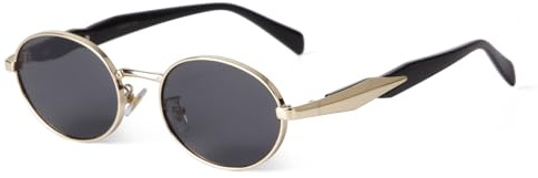 ADEWU Oval Sonnenbrille Damen Vintage Retro UV400 Schutz Sonnenbrillen Herren Metall Rahmen