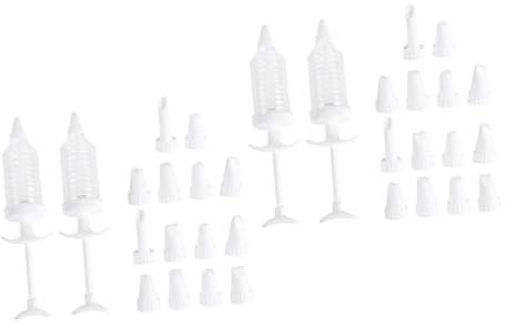 MAGICLULU 100pcs Cake Decorating Supplies Cookie Press Icing Tips Piping Syringe Biscuit Maker Ergonomic Non-Slip Handle for Cookies Cupcakes Cakes Easy to Use Clean Random Style