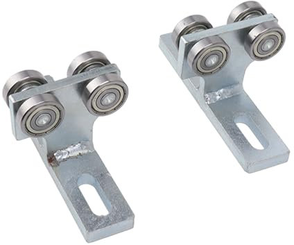 Conjunto de Carro de 4 Ruedas de 2 Piezas, Montaje de Polipasto Eléctrico con Cojinete de Acero de Aleación Tipo T para Hardware de Riel de Polea de Empuje y Tracción con Rodillo