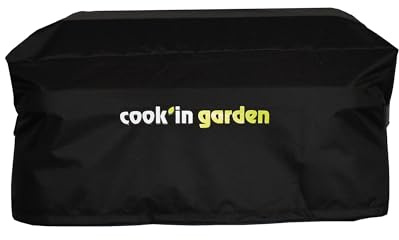 Cook'in Garden - Housse Imperméabilisante et Déperlante pour Plancha & Barbecue, 70 x 60 x 30cm, Protection UV Grade Maximum, Ultra-Résistante, Compatible avec de nombeux modèles