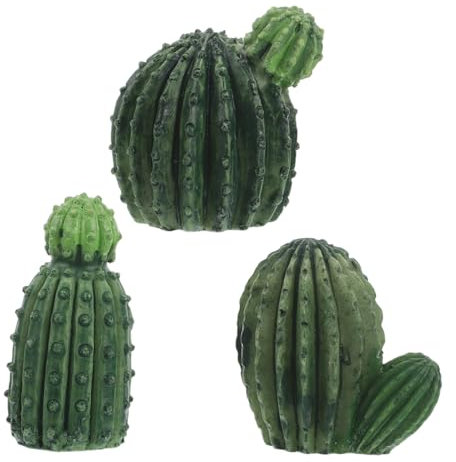 SUPVOX Micro Cactus Paesaggistico 3 Pezzi in Resina, Decorazione
