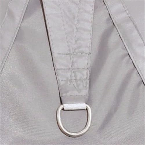 Hiseng Tenda a Vela Ombreggiante Impermeabile Rettangolo, Tinta Unita Vele Parasole Oxford da Giardino Protezione Raggi UV 95% Telo Ombreggiante Terrazzo con 4 Corde (Grigio chiaro,3x5m)