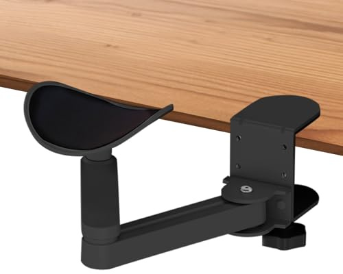 Repose-bras clipsable pour bureau d'ordinateur, coussin de coude rotatif, mécanisme de serrage pour bureau, chaise de bureau, établi avec fonction de réglage