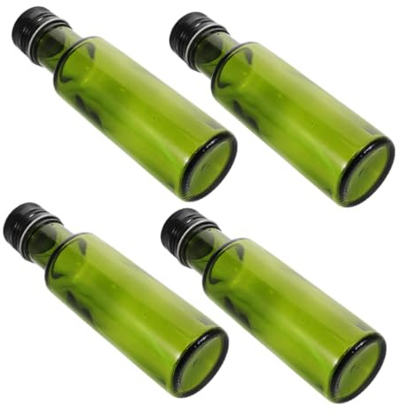 CIYODO 4piezas Botella De Aceite De Oliva Vacía De Vidrio Para Aderezo De Ensaladas Condimento De Cocina y Barbacoa Recipiente Para Aceite De Cocina