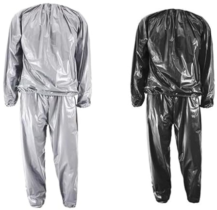 XINGNIAO Sauna Suit for Weight Loss, Fitness Sweat Sauna Suit for Men and Women, Workout Full Body Training Plastic Jacket & Pants