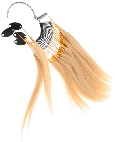 VILLFUL Hair Dyeing Practice Tresses Hair Strands Buckles Rings for Dye Practice for Salon Use