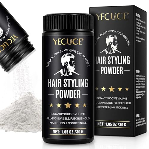 Poudre Coiffante Homme, Poudre Texturisante Cheveux, Poudre Texture, 30g Texture Powder pour Homme - Volumisante Texture Mate, Tenue Longue Durée, Naturel Aspect pour Cheveux, non Grasse