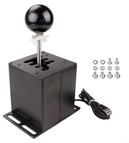 NiuLumea Racing Simulator Manuelle Gangschaltung für Logitech G27 G29 T300, stabile Aluminiumkonstruktion mit Kohlefaser-Knauf, schwarz (6-HB039)