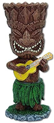 Hawaiian Miniature Dashboard Doll Tiki With Ukulele
