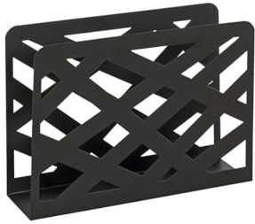 HAKU Möbel Porte revues Noir, métal - Dim.: L 35 cm x H 26 cm x P 10 cm, Style: Modern