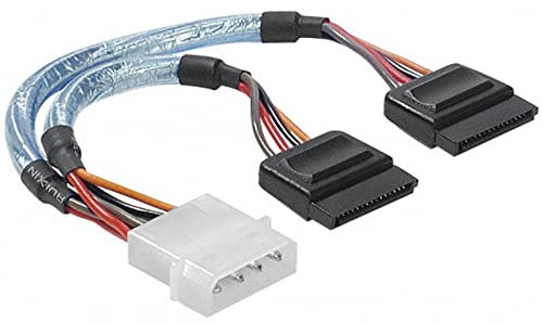 Cable de alimentación Molex a 2 discos SATA