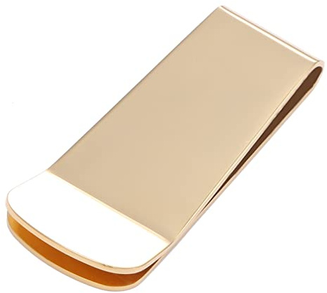 DonDon Clip del Dinero Pinzas para Billetes de Acero Inoxidable Dorado