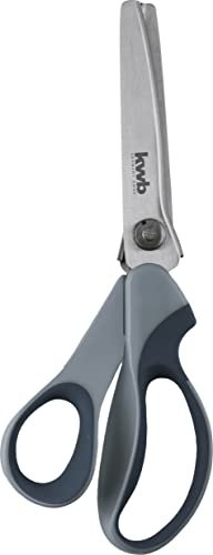 kwb artigianato e tessuto forbici in acciaio inox, 235 mm di lunghezza, extra tagliente, forbici in nero-grigio