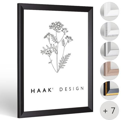 Haak Bilderrahmen RICO schmal mit Acrylglas 80x120cm Schwarz (matt)