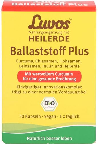 Luvos Heilerde bio Ballaststoff plus Kapseln, 30 St. Kapseln