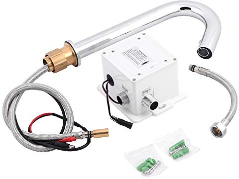 Automatischer Wasserhahn mit Infrarot-Sensor aus Messing mit Schlauch für Küche, Bad, Waschraum