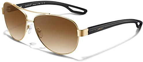 CARFIA Retro polarisierte Damen Herren Sonnenbrille UV400 Schutz Outdoor Fahren Sport