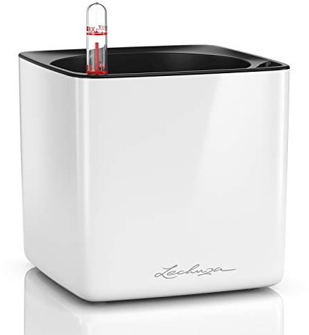 LECHUZA CUBE Glossy 14 weiß-highgloss 13510