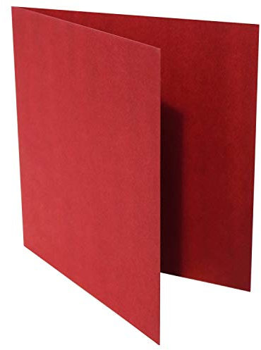 75 Quadratische Klappkarten zum selbst Beschriften in Bordeaux : von der Größe 160 x 160 mm 16,0 x 16,0 cm