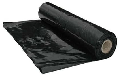 Bonerva Plástico Invernadero en Rollo | Plástico Negro | Plástico agricola | Plástico protección de Plantas | Plastico Protector de Muebles (400 galgas - Rollo 4 x 125 m (500 m2))