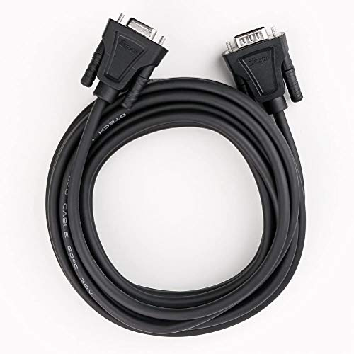 DTECH DB9 RS232 Serielles Kabel Stecker Buchse Null modem kabel | Volle Handshake 7 Draht Frequenzweiche für die Datenkommunikation (3 m, schwarz)