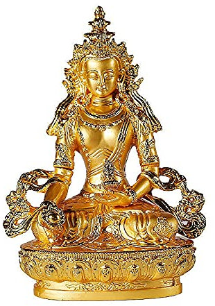 YTOOZ 14 cm Gold Pating Legierung Metall Ksitigarbha tibetische buddhistische Buddha-Statue Figuren Home Putting Dekoration Neuheit Geschenk