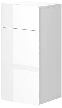 Vicco Midischrank Weiß Izan 37x77x33 cm - Die Badezimmermöbel, Zusätzlicher Stauraum für Handtücher, Pflegeprodukte & Deko