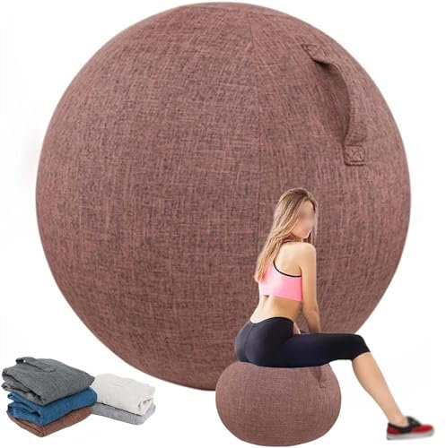 EUXCLXCL Yoga Ball HüLle Leicht und Faltbar Staubdicht Gymnastikball Stoff Cover für Sitzball Sitzball Büro Yoga Stuhl Schwangerschaft Home Gym Stilvoll und funktional,01,75cm