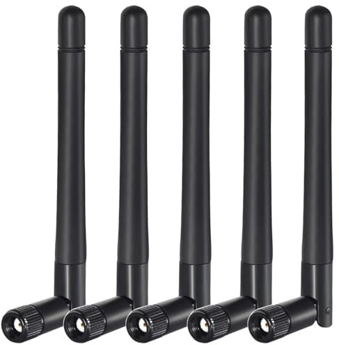 GTIWUNG 5 Pezzi RP-SMA Antenna WiFi,Dual Band 2.4GHz 5.8GHz Antenna,Dual Band Wireless WiFi RP-SMA WLAN
