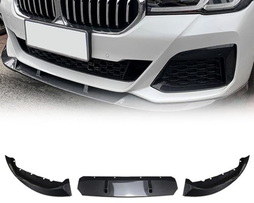 WHLYQF Frontspoiler für BMW 5 Series G30 Late M Sport 525i 530i 2021+, Frontspoiler Lippe Spoiler,Carbon Fiber Pattern