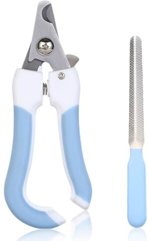 JOOTUEPO Profi Krallenschere für Hunde und Katzen mit Nagelfeile Edelstahl Krallenzange, Hohe Qualität Krallenpflege Schneider für Haustiere, Krallenschneider mit Sicherheitsmechanismus