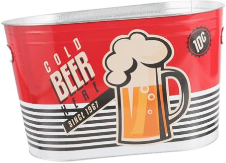 Cabilock Eiskübel Für Getränke Doppelt Isolierter Tragbarer Metallbehälter Mit Griff Für Partys Bars Und Outdoor-aktivitäten Bier Wein Und Champagner Große Kühlkapazität Für