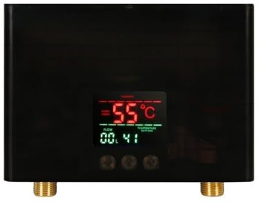 YQVEOT Chauffe-Eau instantané, Chauffe-Eau Instantané 3000W/5500W, Radiateur Électrique Mural for Salle De Bain, Douche d'eau Chaude Et Chauffage De Domestique pour Cuisine Salle de Bain(Zwart,3000W)