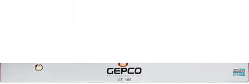GEPCO - Latte de nivellement en aluminium - 60-200 cm - 2 fioles - Niveau à bulle 120 cm