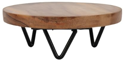 Handicrafts Home 6 Inch Plant Stand Indoor – Pack of 2 Acacia Wood Plant Stool, Round Wood Stool, Outdoor & Indoor Plant Stand for Living Room Decor, Home Decor & Shelves- Small Trivet for Dining Table & Hot Pot- Small Indoor Plant Stand, Office Plant Stand