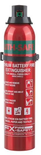 Lith-Safe 500ml Lithium Battery Fire Extinguisher for Smartphones, Laptops, Electrical Scooters & Other Lithium-Ion Battery Products | Ready to Use, Environmentally Friendly Aerosol Fire Extinguisher