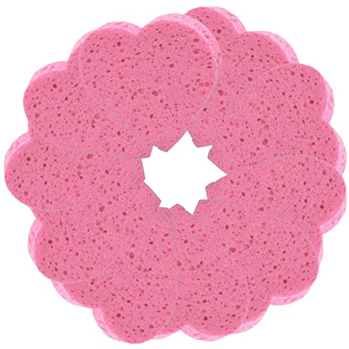 SHERCHPRY 30stücke Herkzförmige Gesichtsschwämme Zur Reinigung Peeling Make-up-schwamm Aus Zellstoff Komprimiert Für Porenreinigung Und Entfernung Von Überschüssigem Öl