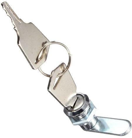 HEJIGOOD Serratura a camma in lega di zinco da 15 mm per armadietti, cassette postali, scatole elettriche, con cilindro a 90 gradi e chiave universale