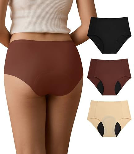 SHARICCA Sous-vêtements menstruels - Sous-vêtements menstruels - Taille haute - Sans couture - Pour femme - Anti-fuite - 40 ml