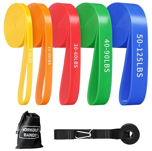 Resistance Bands, Pull Up Bands, Pull Up Assistance Bands Set for Men & Women, Exercise Workout Bands for Working Out, Body Stretching, Physical Therapy, Muscle Training