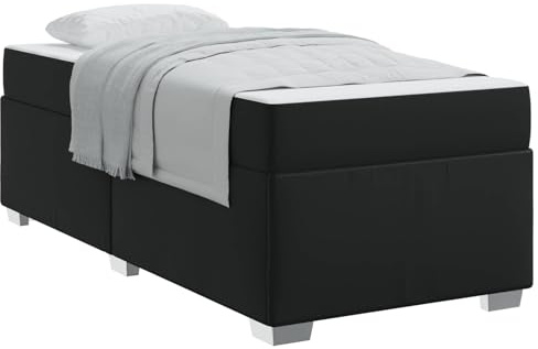 vidaXL Bettrahmen Schwarz 80 x 200 cm Stoff