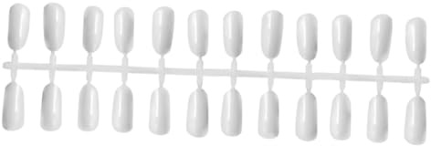 DECORNIJIA 240 pièces Nuancier Ongles Blanc Présentoir Vernis Palette Pratique pour Entrainement Nail Art Faux Ongles Couverture Complète Salon