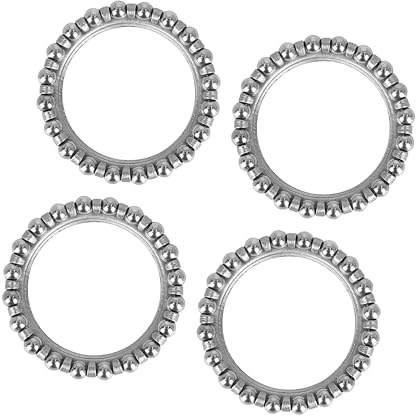 Gyrodymix 4 Stück Fahrrad Kugellagerkäfige 37mm Kugelring Kugellager Steuersatz Steuersatz Kugelring Stahl Kugelkranz Silber Langlebiges Produkt