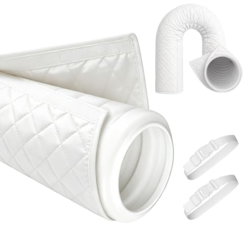 EVBOTGEE Gaine Isolante Climatisation- 150 x 53 cm- Avec sangles de serrage | Oxford Manchon Isolant Tuyau Climatisation pour Tuyau de 14,7 à 15,2 cm, pour la Maison et le Bureau