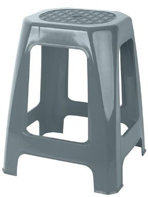 Hogar Juypal 66335 Tabouret Carré Multiusages Gris